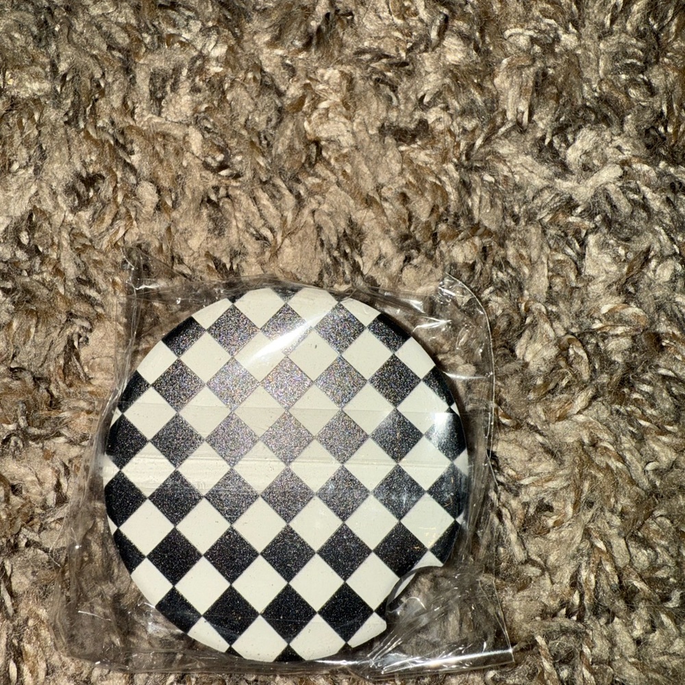 Checkered Black and White Coaster